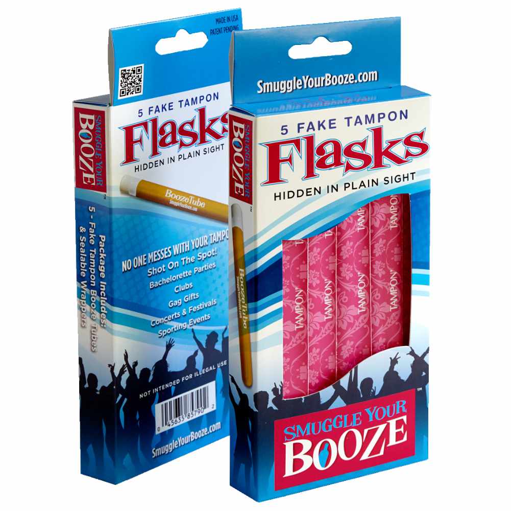 Smuggle Your Booze Fake Tampon Booze Tubes Display Box With 6 Boxes   SYB 7.1 V2 