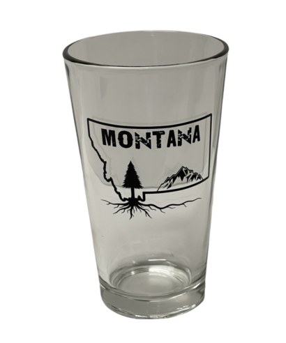 Glass - Pint - Roots Montana Logo - 16oz - SV-15