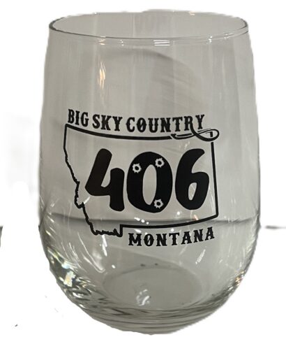 Wine Glass - Stemless - 15oz. - 406 Logo - SV-10