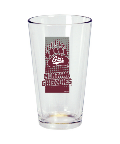 Pint Glass - Grizzly NCAA Design - 16oz. - NC-5