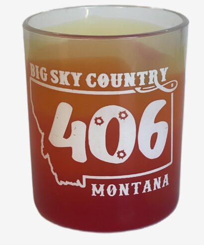 Rocks Glass - 12oz - Weighted Base - Montana 406 LOGO - Assorted Colors - SL-70
