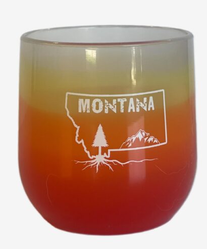 Silipint - Stemless Wine Tumbler-12oz - Roots Montana Logo - Assorted Colors - SL-11