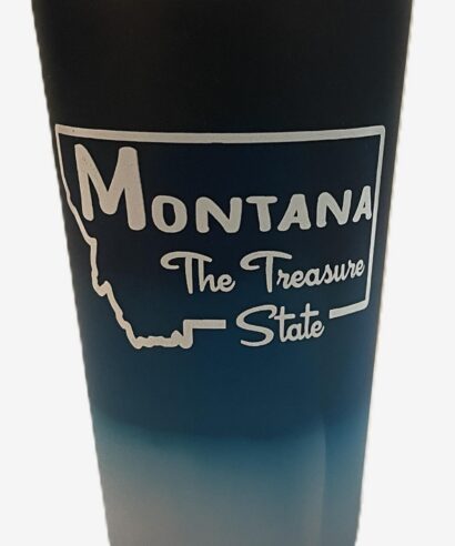 Silipint Pint Glass- MT State Print - Assorted Colors - SL- 42